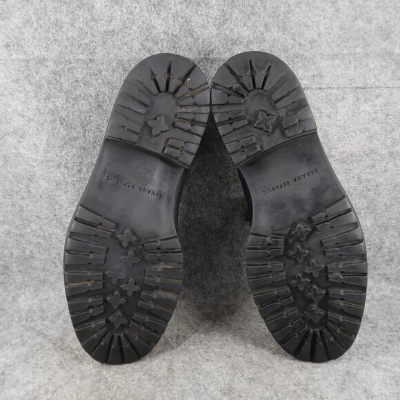 Banana Republic Shoes Mens 10 Loafer Slip On Black Leather Moc Toe Classic Italy - Picture 11 of 16